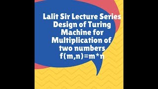 Design of Turing Machine for Multiplication of 2 numbers mn wwwprudentaccom [upl. by Acinoed]