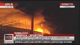 Estádio da Luz a arder sic notícias [upl. by Hazrit]