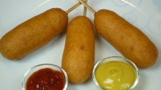 Corn Dogs selber machen  how to make corn dogs [upl. by Agnot345]