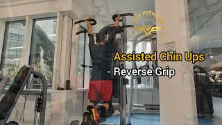 Assisted Chin Ups  Reverse Grip [upl. by Lydnek202]