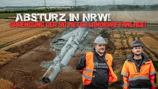 Sprengung der 90 Meter Windkraftanlage  Bau ist geil Dann zeigs [upl. by Noslen783]