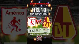 América vs Tolima Fecha 3 Liga Betplay 2024II americadecali deportestolima ligabetplay [upl. by Rechaba]