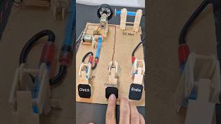 Car pedal Mechanism  dcmotor tech diy motor youtubeshorts [upl. by Anelej]