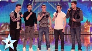 Collabro sing Les Misérables  Stars  Britains Got Talent 2014 [upl. by Bonis964]