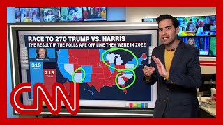 Polls shows where Harris and Trump stand in swing states weeks before the election [upl. by Ko413]