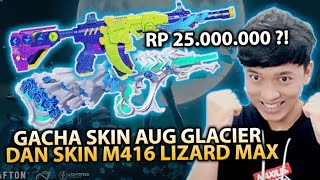 AKHIRNYA GACHA SKIN AUG GLACIER DAN SKIN M4 LIZARD TOTAL SENILAI RP 25000000   PUBG MOBILE [upl. by Nilkoorb270]