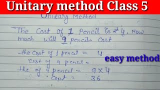 Unitary method  Class 5  How to solve unitary method [upl. by Iredale]