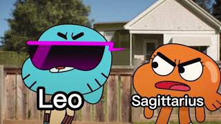 Gumball as Zodiac Signs 2 [upl. by Enelez]