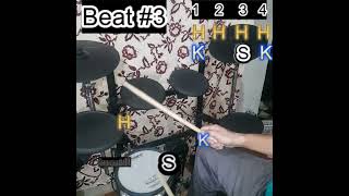 Beat 3 drumdrums drumlessons learndrums drumbeats drummer [upl. by Eniagrom741]