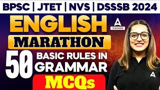 English Grammar For JTETBPSC TRENVS amp DSSSB 2024  Basic Rules in Grammar By Nidhi Arora [upl. by Idnak]