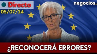 DIRECTO  Lagarde habla tras las polémicas actas del BCE ¿reconocerá errores [upl. by Chita815]