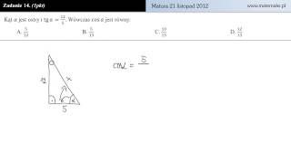 Zadanie 14  Matura próbna 21112012 [upl. by Unam]