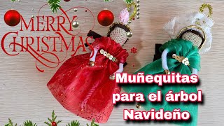 idea para decorar el árbol Navideño 2024🎄🎄 muñequita de tela🎄🎄🎄 Manualidades con Mary López [upl. by Kiki237]