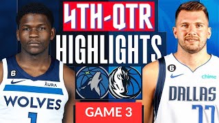 Minnesota Timberwolves vs Dallas Mavericks  Game 3 Highlights 4thQTR  WCF  2024 NBA Playoffs [upl. by Aicilif]