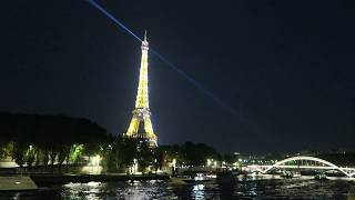 Eiffel Tower FULL Light Show from Pont de lAlma [upl. by Ikim]