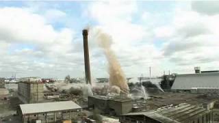 Lafarge Northfleet Chimney Demolition [upl. by Terra]