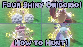 FOUR Shiny Oricorio  How to Hunt Oricorio  Pokemon Violet Badge Quest 1 [upl. by Doniv]