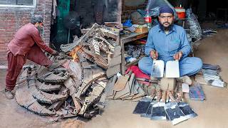 Process of Making Carbon Steel Butcher Meat Cleaver Knife  Factory Manufacturing Process [upl. by Rafaello]