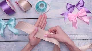 How to tie the perfect bow  DIY ribbon bow  How to make simple satin bow  Gift Wrapping Land [upl. by Malkah]