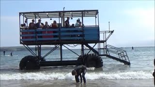 Riding on the sea tractor from Burgh Island [upl. by Tigirb]