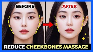 ✨ GET SMALL FACE amp REDUCE CHEEKBONES MASSAGE  Cheekbones smaller Reduce a wide face [upl. by Adamok]