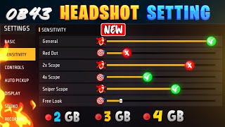 After OB43 update headshot sensitivity 🔥  Free fire one tap sensitivity  Headshot setting tamil [upl. by Kean884]