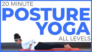 20 minute Yoga for Posture All Levels  Sarah Beth Yoga [upl. by Haskell]