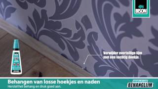 Hoe behang en lijm je losse hoeken en naden [upl. by Yattirb]