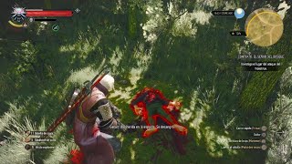 The Witcher 3 Wild HuntWitcher vs Leshen Contrato senor del Bosque [upl. by Drofnelg]