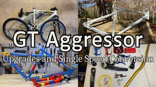 🇺🇸 GT Aggressor  Paint upgrades and single speed conversion [upl. by Novaj285]