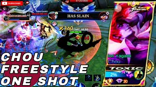 Double Dash Combo Chou  Lancelot Shocked 🗿✅  MLBB 2024 [upl. by Odie]