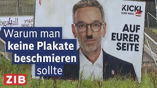 Wahlplakate beschmiert Was droht den Verursachern  Guten Morgen Österreich vom 1292024 [upl. by Dunham]