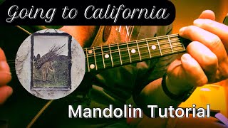 Going to California Mandolin Tutorial [upl. by Llednav]