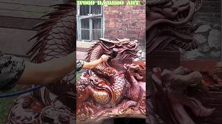 Artisan Wood Carving Dragon style WoodCarvingArtisanCraftHandmadeTraditionalArtFishDesign [upl. by Wooldridge452]