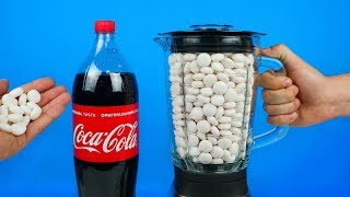 Experiment Liquidizer vs CocaCola and Mentos [upl. by Weingartner]