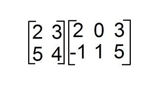 Multiplicación de Matrices de orden 2x2 y 2x3 Producto de Matrices [upl. by Bendite]