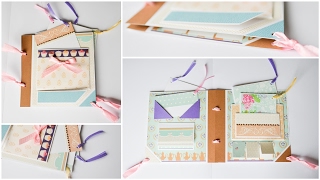 How to Make  Mini Scrapbook Diary Album  Step by Step DIY  Mini Pamiętnik Album [upl. by Alta841]