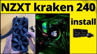 NZXT kraken 240  NZXT liquid cooler  AIO cooler install  NZXT kraken [upl. by Homere378]