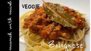 Veggie Spaghetti Bolognese  Munch with Mish  Cook with me [upl. by Jude]