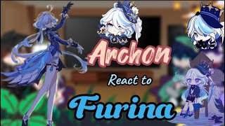 Archons react to Furina Genshin Impact ❈Gacha Club Hydro Archon FYP [upl. by Notgnirrac]