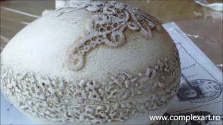 Tutorial decoratiuni oua polistiren  12042014 [upl. by Dlaregztif]