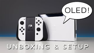 Nintendo Switch OLED Unboxing Setup and Gameplay [upl. by Annaik906]