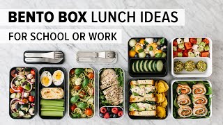 BENTO BOX LUNCH IDEAS  for work or back to school  healthy meal prep recipes [upl. by Yrellam]