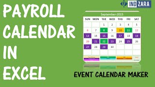 Payroll Calendar using Event Calendar Maker Excel Template [upl. by Gawen]