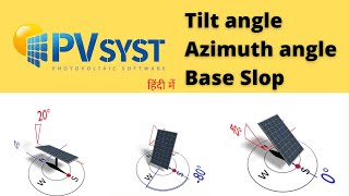 Understanding of Tilt angle Azimuth angle and Base slope of a Solar Module in Pvsyst software [upl. by Rol]