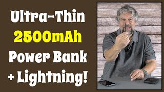 TNTOR UltraThin Portable 2500mAh Power Bank Lightning  REVIEW [upl. by Wailoo]