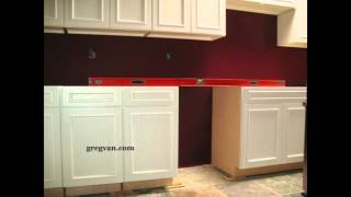 Leveling Base Cabinets  Kitchen Remodeling [upl. by Boarer]