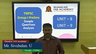 TNPSC GroupI Prelims  Sample Questions Analysis  Shankar IAS Academy [upl. by Isabelle368]