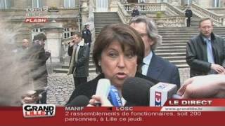 Sarkozy à Lille  Martine Aubry en colère [upl. by Skipper]