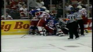 Chris Chelios Vs Theoren Fleury 091701 [upl. by Ellerred737]